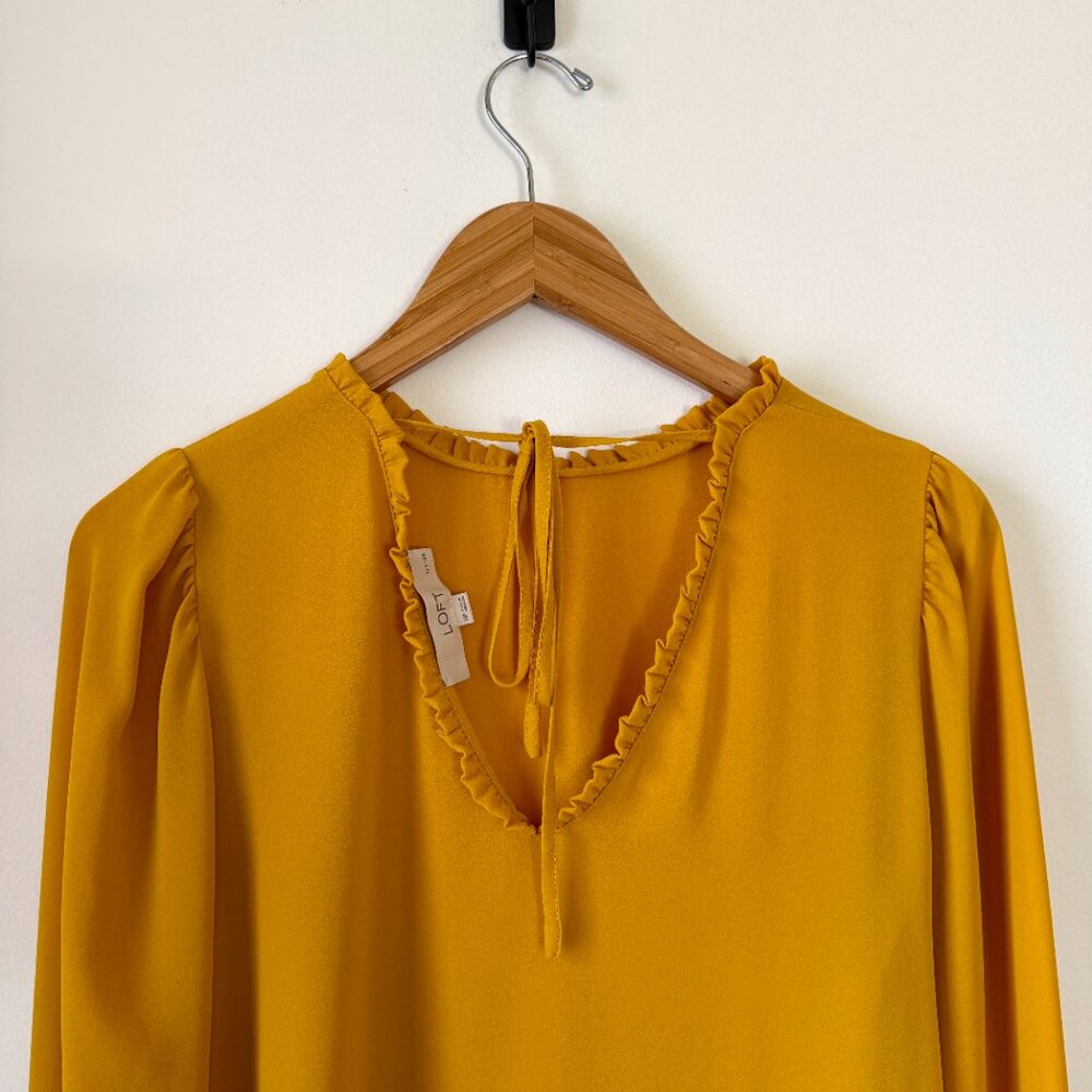 LOFT Petites Blouse with Tie Back - Picture 5 of 7